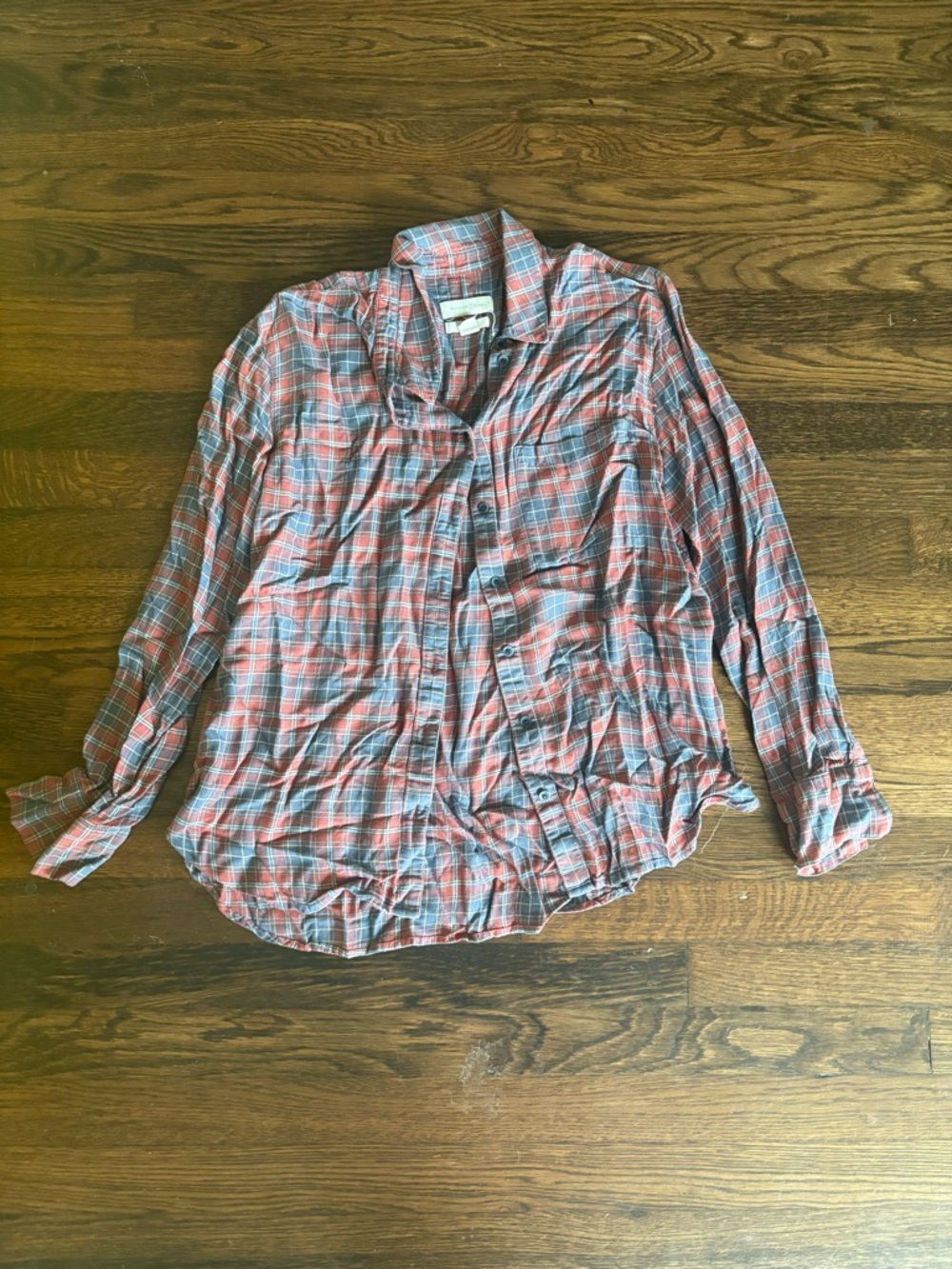 Treasure & bond plaid boyfriend button down